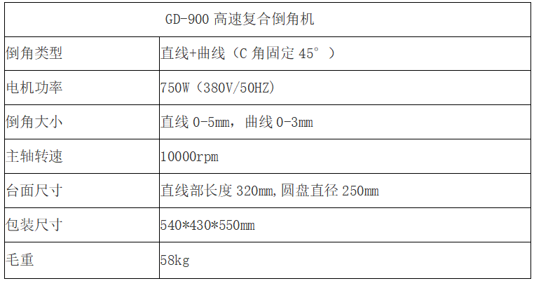GD-900高速复合倒角机